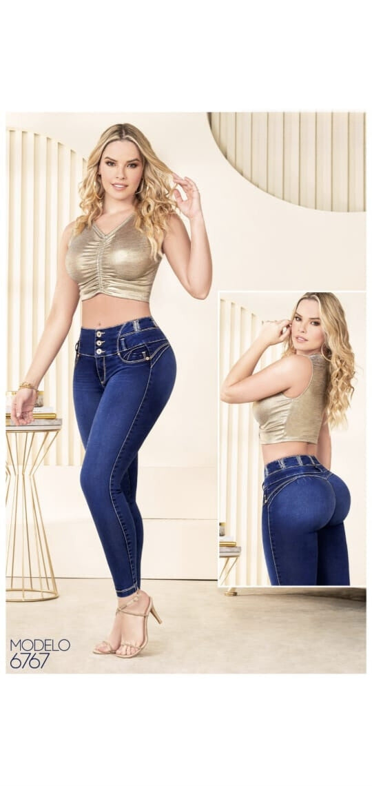 Jeans LEVANTA POMPA Corte Colombiano ELITE MODELO 6767 R