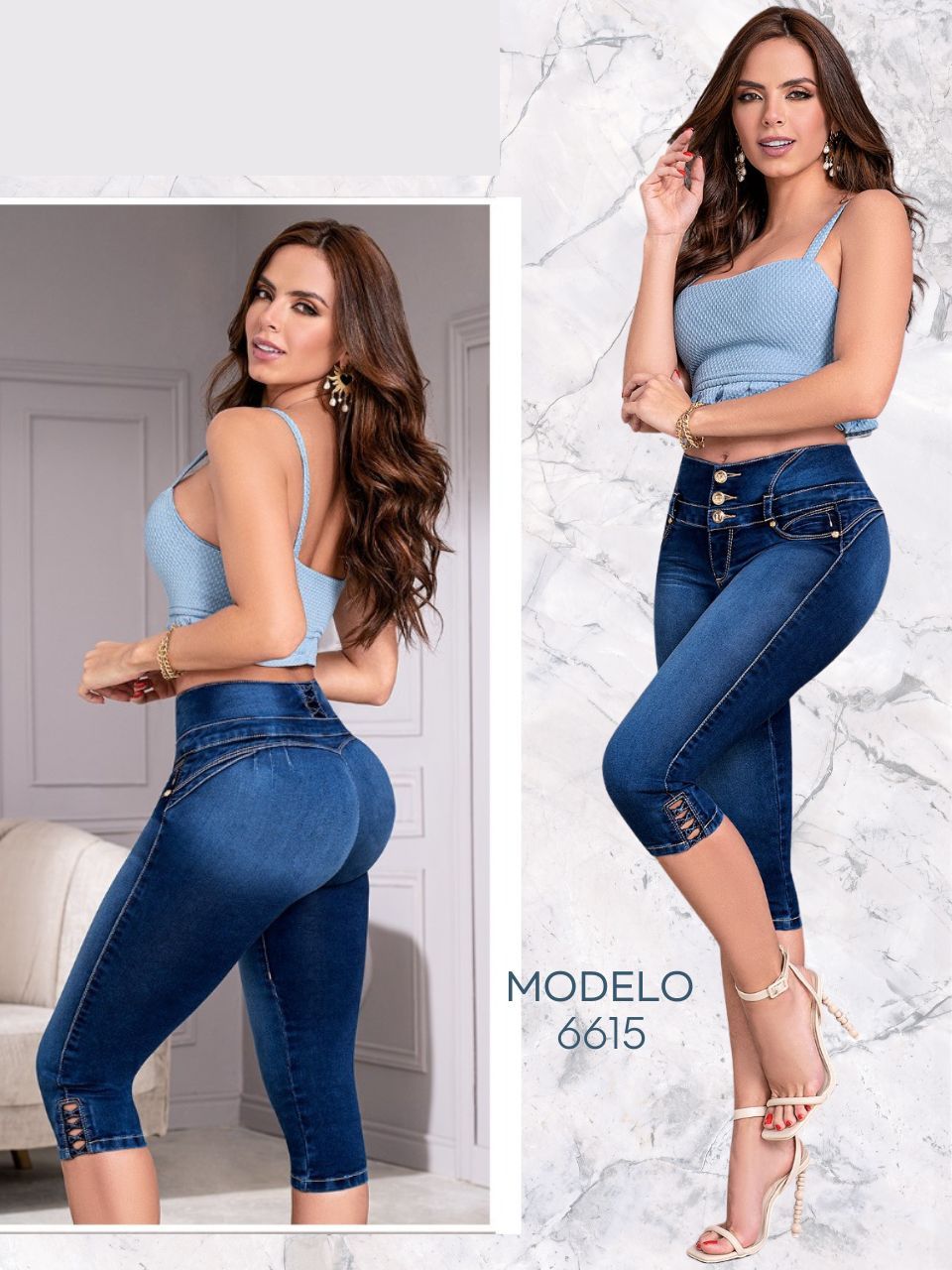 Jeans Dama Pantalón Mezclilla Mujer Colombiano Levanta Pompa
